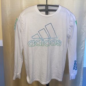Adidas long sleeve white tee